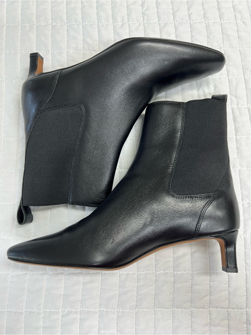 Madewell The Dimes Chelsea Boot Leather in Black Size 9 - Picture 9 of 11